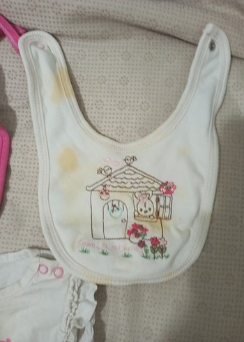 Bebek Önlüğü Seti, Pastel Renkli, Baskılı - Görsel 4