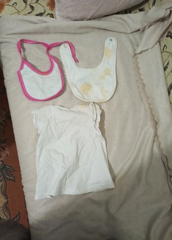 Bebek Önlüğü Seti, Pastel Renkli, Baskılı - Görsel 5