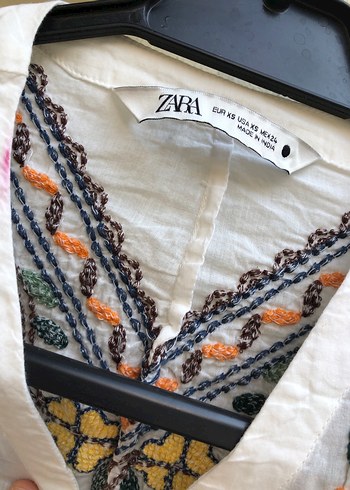 Zara Nakışlı, Boncuk Detaylı Bohem Kısa Bluz