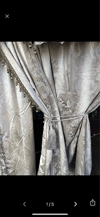2 adet damask perde