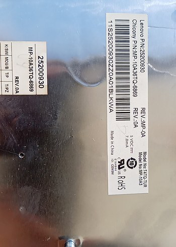 Lenovo laptop Klavye - Görsel 4