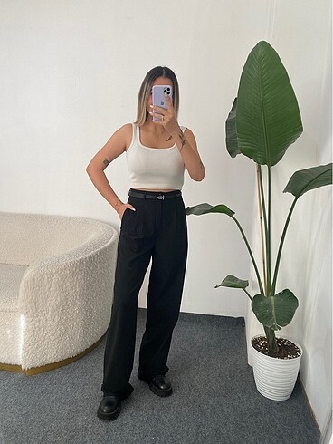Zara Pinterest Model Siyah Kumaş Palazzo Pantolon