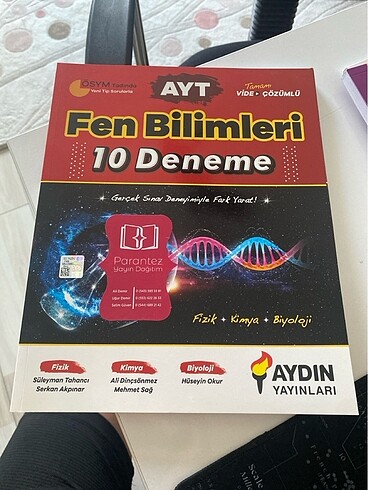 Ayt fen bilimleri 10 deneme aydın yayınları