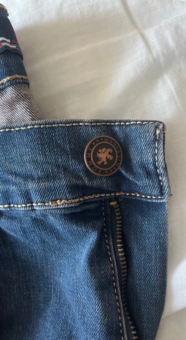 Tommy Hilfiger Erkek Düğmeli Denim Jean - Görsel 3