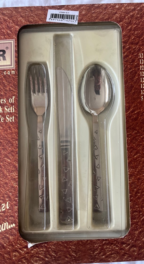 Onur 89 Parça Kahverengi Çatal Kaşık Bıçak Seti - Görsel 2