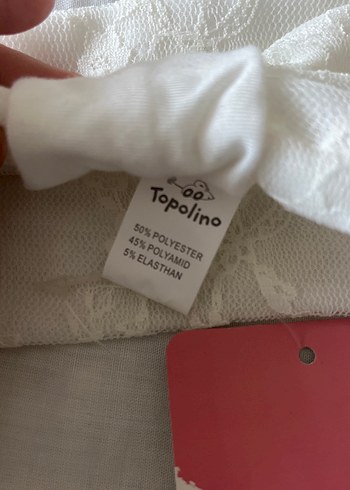 Beyaz Nakışlı Fiyonklu Bebek Saç Bandı - Görsel 2