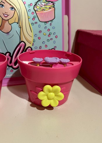 Barbie Temalı Pembe Tepsi Ve Çiçek Saksı Oyuncak - Görsel 3