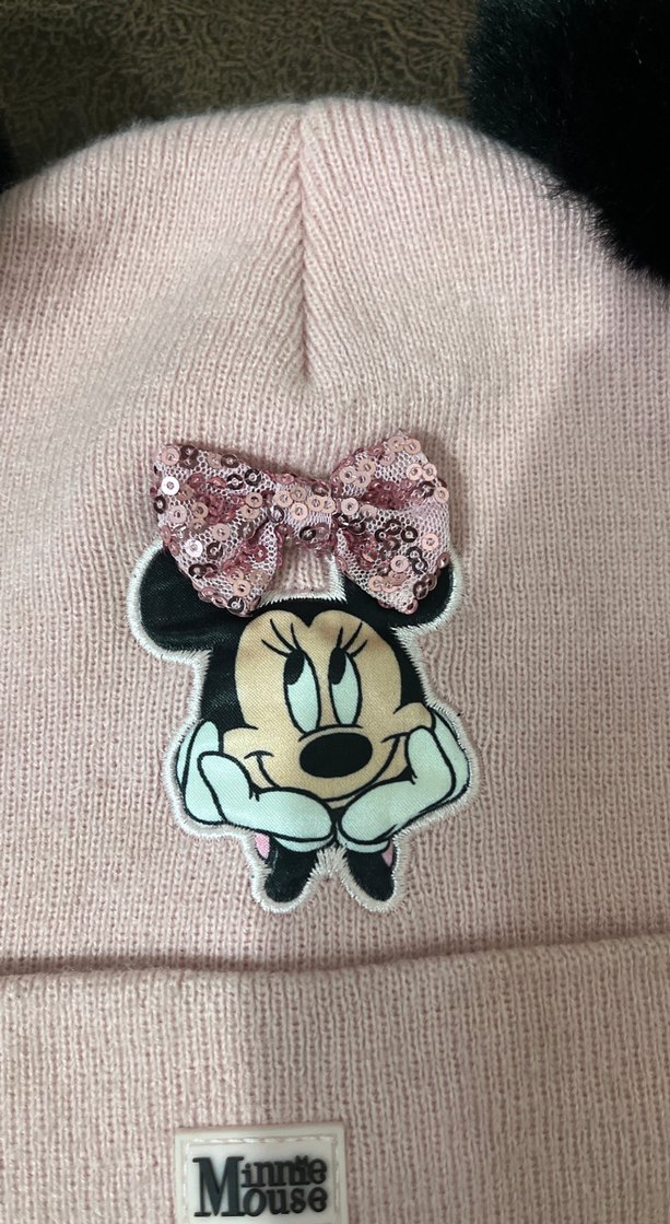 Pembe Minnie Mouse Ponponlu Çocuk Bere - Görsel 2