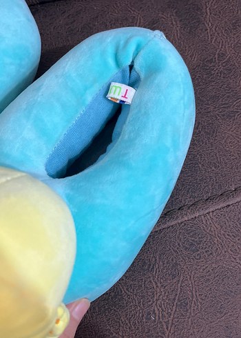 Renkli Nakışlı Kız Çocuk Peluş Terlik - Görsel 3