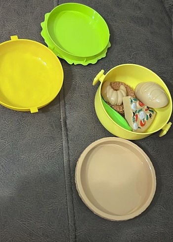 Sarı Hamburger Tasarımlı Renkli Saklama Kabı - Görsel 2