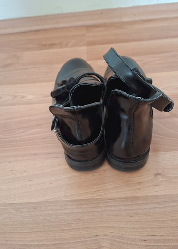 Diğer Kadın Siyah Parlak Deri Goth Topuklu Bot