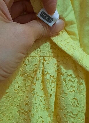 18-24 Ay Beden sarı Renk Kiz elbise