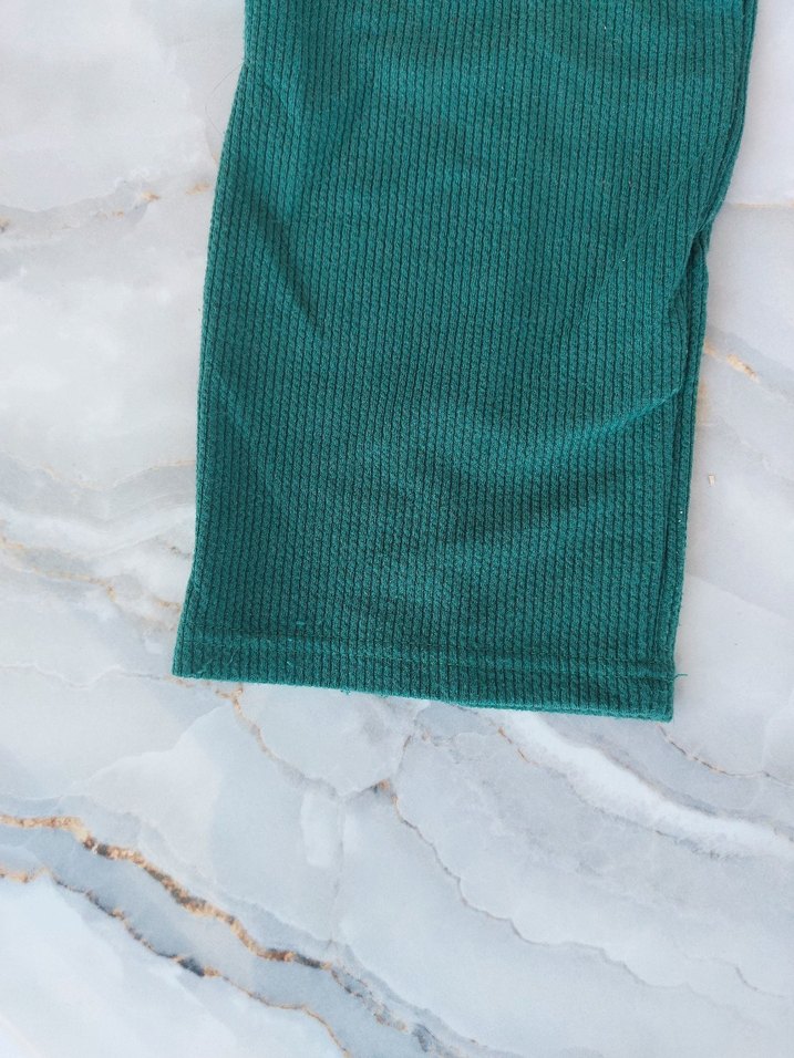 koyu yeşil triko takım - Görsel 4