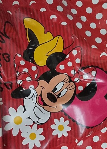  Beden kırmızı Renk 2 adet Minnie mouse plaj çanta