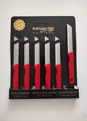 6 Adet Tırtıklı Solingen Alman Bıçağı