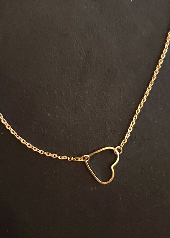 Accessorize Altın Renkli Kalp Detaylı Zincir bel Kolye