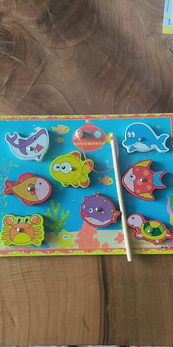Balık avlama oyunu ,ahşap miknatisli