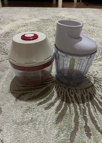 Beyaz Mini Doğrayıcı ve Blender Seti