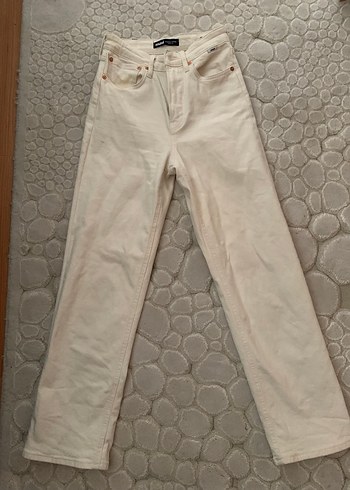 Beyaz Regular Fit Midi Boy Kot