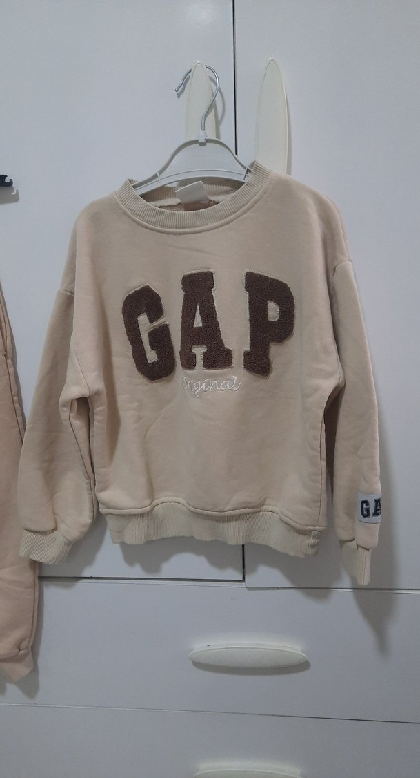 Bej GAP Baskılı  Çocuk Eşofman Takımı - Görsel 3