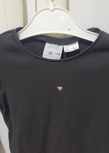 Zara Zara Kız Çocuk Siyah Basic Uzun Kollu Tişört