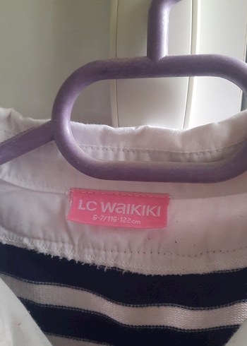 Kız Çocuk Çizgili Triko Elbise - Görsel 4