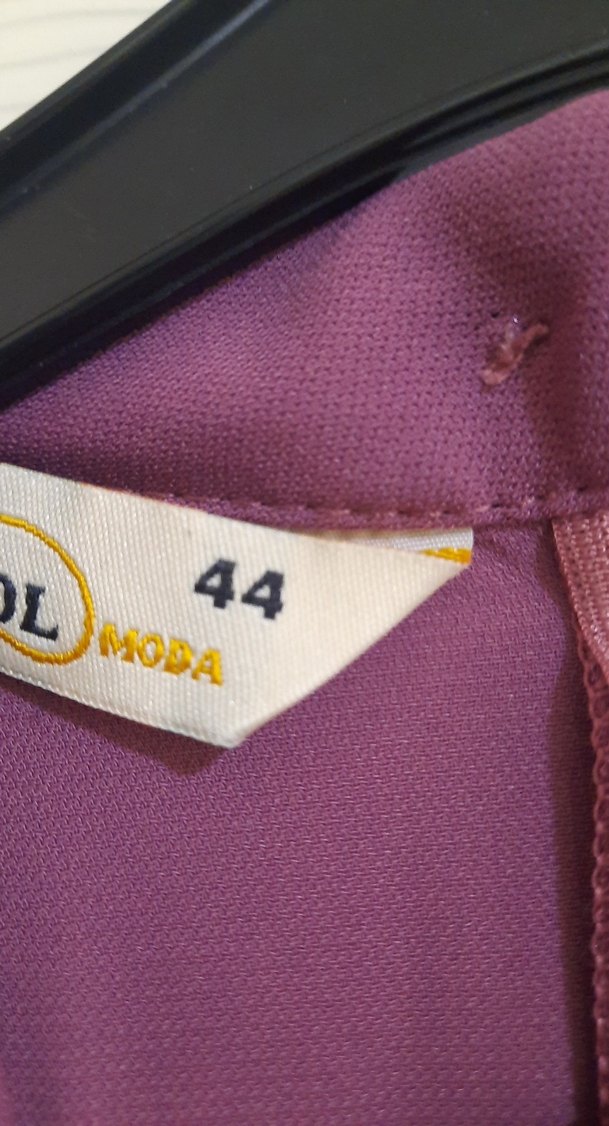 Mor Uzun Kollu Fırfırlı Midi Tunik - Görsel 3