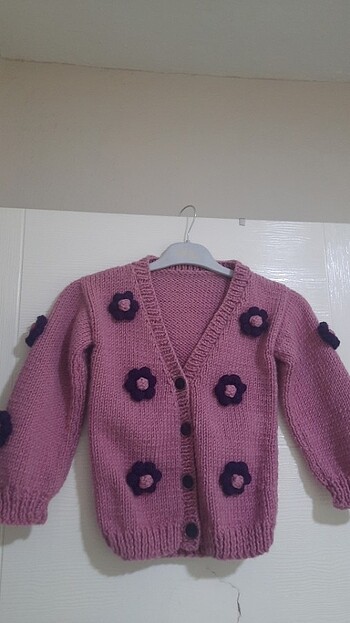 Papatyalı crop Hırka - Görsel 2