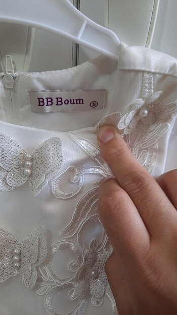 Kız çocuk beyaz gelinlik elbise - Görsel 6