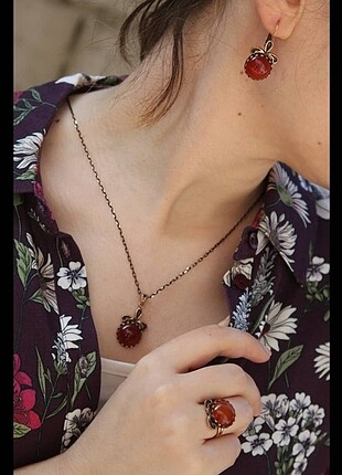 Akik taşlı set