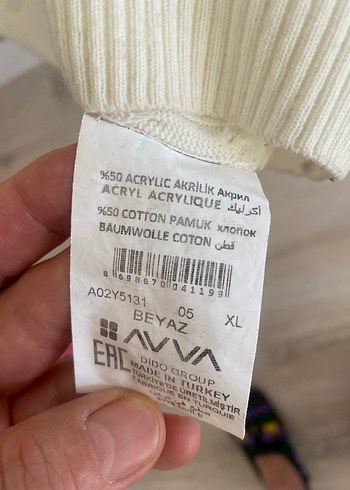 Diğer Beyaz Erkek Balıkçı Yaka Triko Kazak