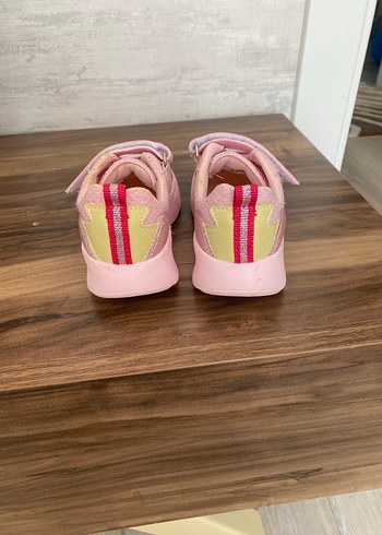 26 Beden pembe Renk Kız Çocuk Pembe Spor Ayakkabı Velcro Bağlı