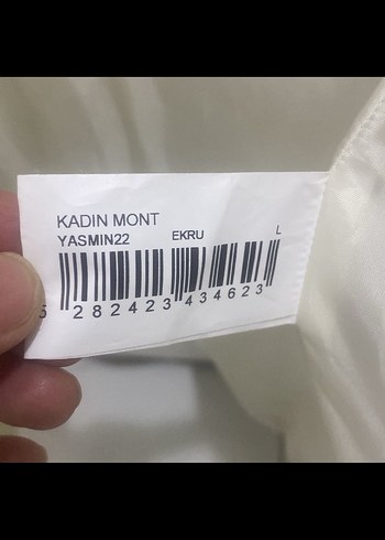 Diğer Kadın Beyaz Kürklü Kış Mont