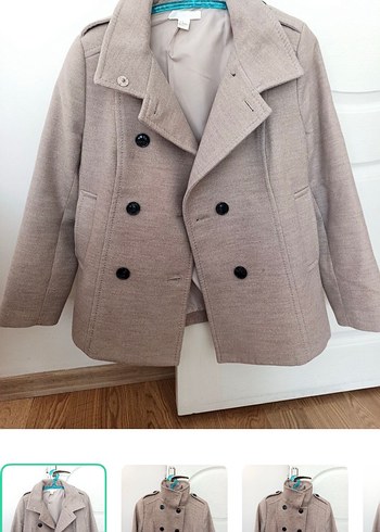 H&M Bej Kruvaze Kaban