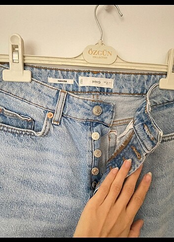 xs Beden mavi Renk Mango mom jean