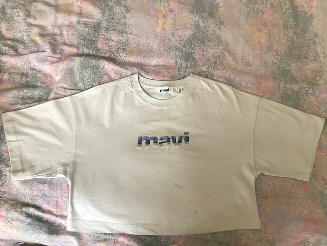 Su yeşili crop tshirt