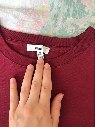 xs Beden Mavi marka crop tshirt