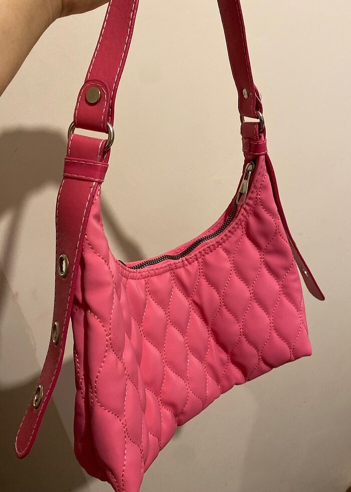 Pembe baget çanta - Görsel 3
