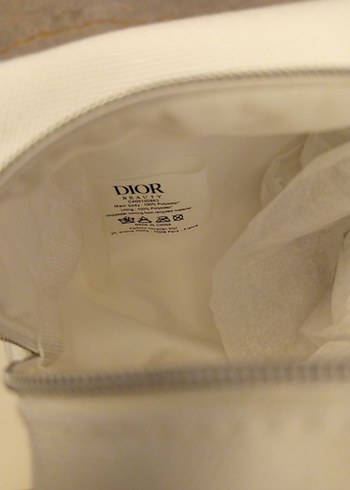 Dior Beyaz Baskılı Kadın Makyaj Çantası - Görsel 8