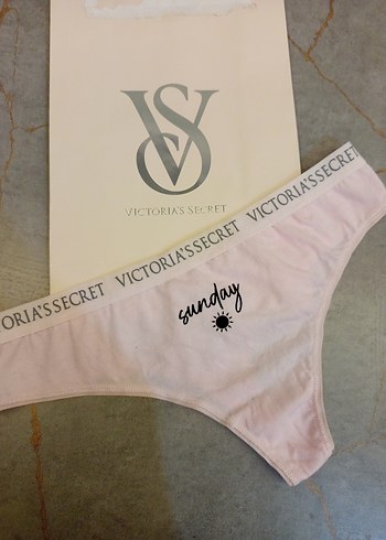 Victoria's Secret Pembe Baskılı Midi Külot - Görsel 2
