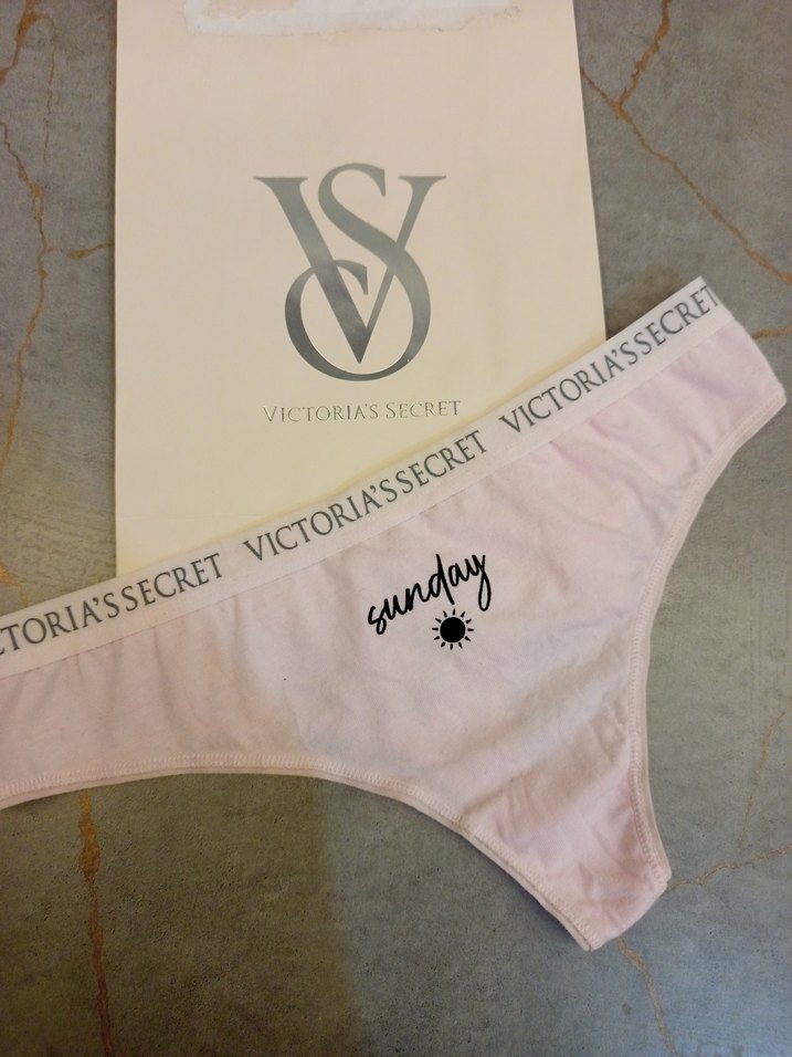 Victoria's Secret Pembe Baskılı Midi Külot - Görsel 2