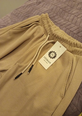 Bej Rahat Kesim Kadın kıslık Pantolon - Görsel 2