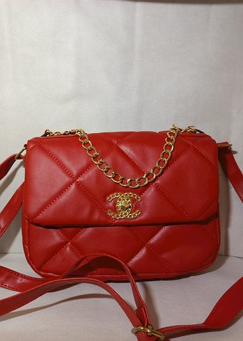 Chanel Kırmızı Zincir Detaylı Kadın Çanta - Görsel 3