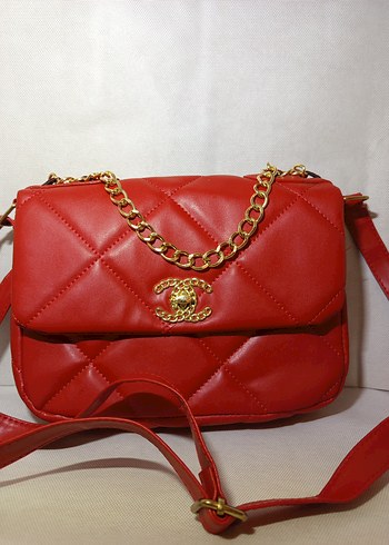 Chanel Kırmızı Zincir Detaylı Kadın Çanta - Görsel 2
