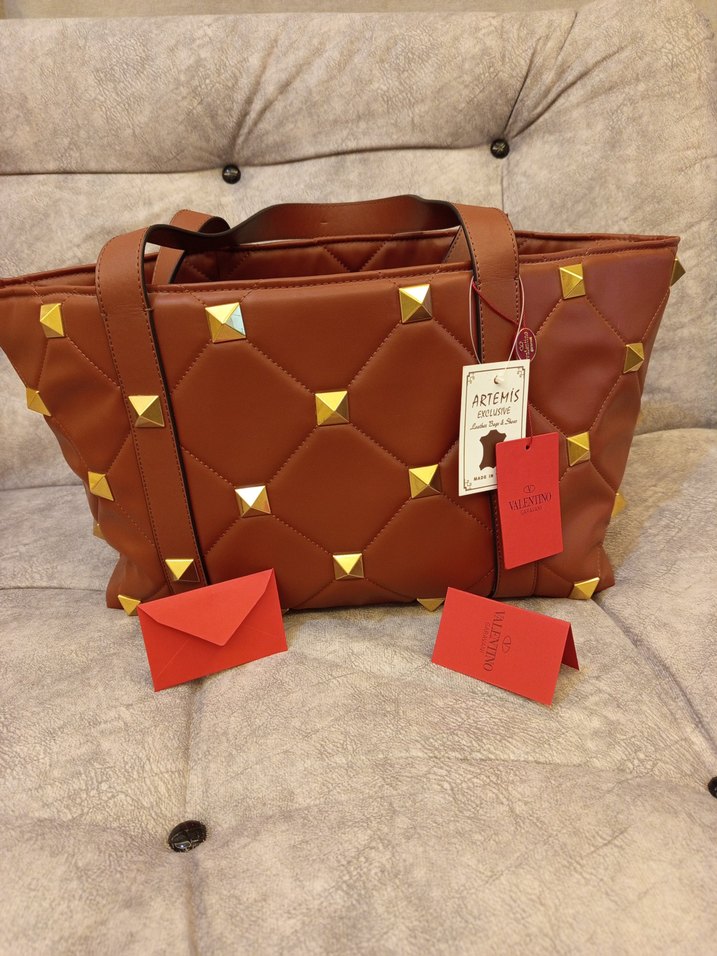 Valentino Garavani Hakiki Deri Taba Çanta - Görsel 3