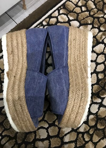 Kadın Kot Kumaşlı Dolgu Topuklu Espadril - Görsel 2