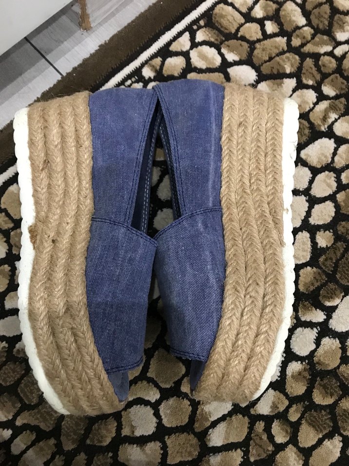 Kadın Kot Kumaşlı Dolgu Topuklu Espadril - Görsel 2