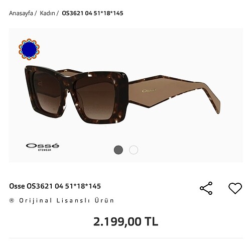 OSSE Orjinal Gözlük