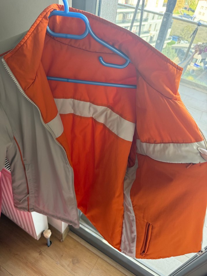 Erkek Beyaz Midi Yağmurluk Fermuarlı Çift taraflı - Görsel 3