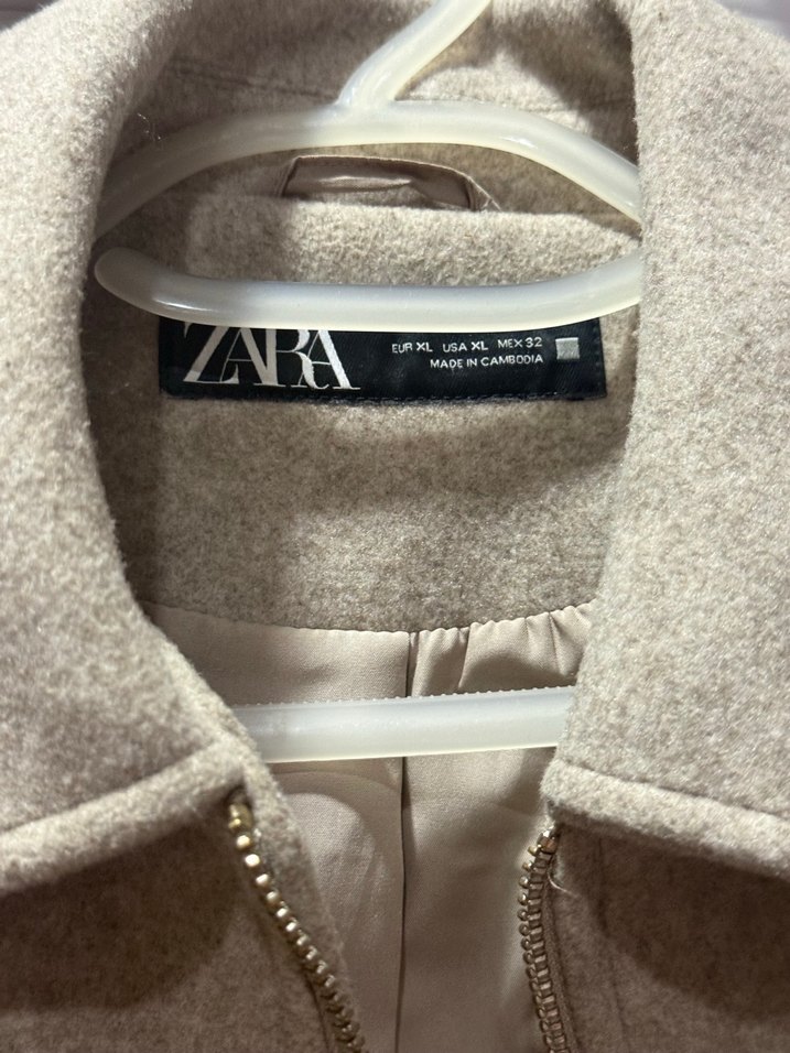 Bej Kadın Midi Boy Düğmeli Ceket - Görsel 2